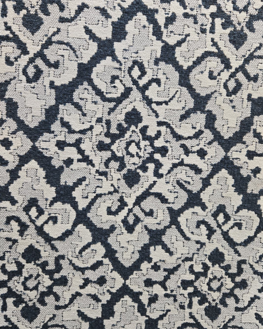 M11790 Indigo - Elegant Patterned Upholstery Fabric