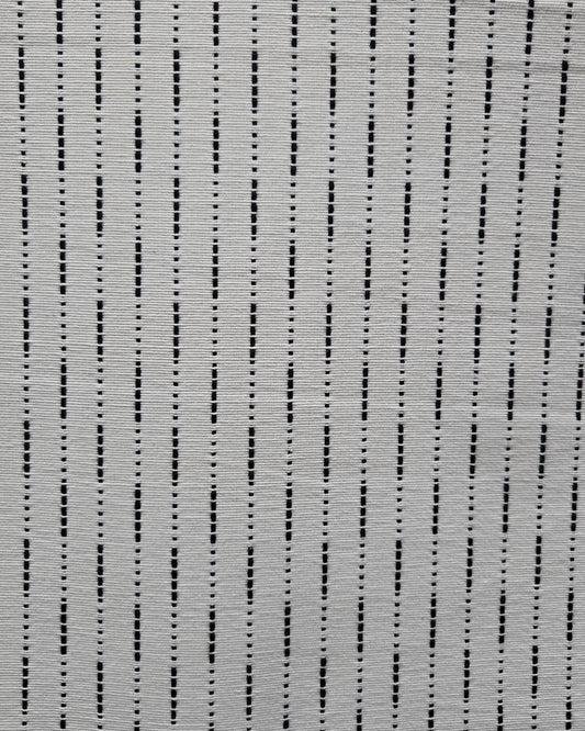 Running Stitch Black on White – 100% Cotton Linear Print Fabric