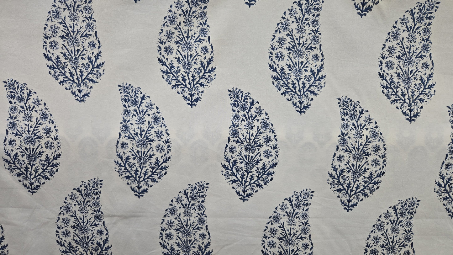 Zahara Dutch Blue/White – 100% Cotton Designer Fabric