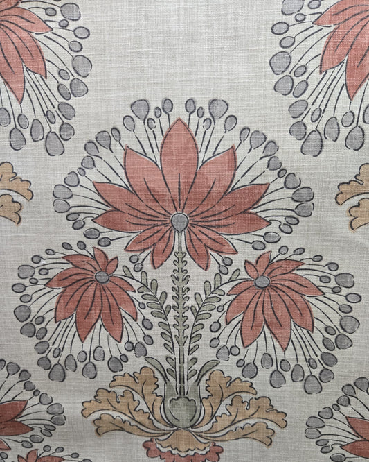 Mary 344 Spice – Oversized Floral Printed Cotton Fabric (Earthy Tones)