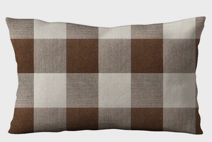 LARGE CHECK PLAID BROWN