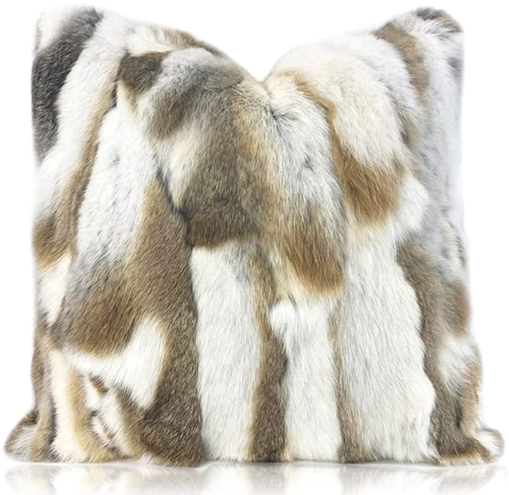 5643 N16S NATURAL 16" RABBIT FUR 100% RABBIT FUR FRONT 100% POLY BACK