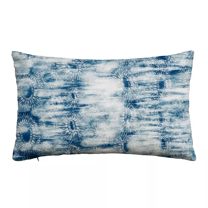 SHIBORI INDIGO TIE DYE PILLOW COVER