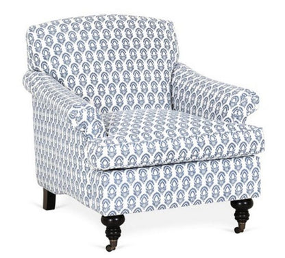 Jasmine Tile Blue/White – 100% Cotton Small Motif Fabric