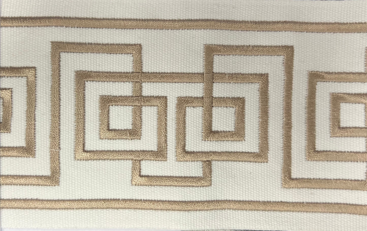 300 Aria 4" Embroidered Geometric / Greek Key Tape