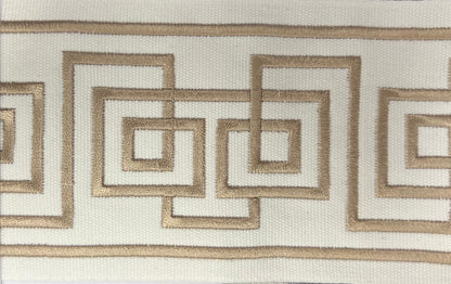 300 Aria 4" Embroidered Geometric / Greek Key Tape