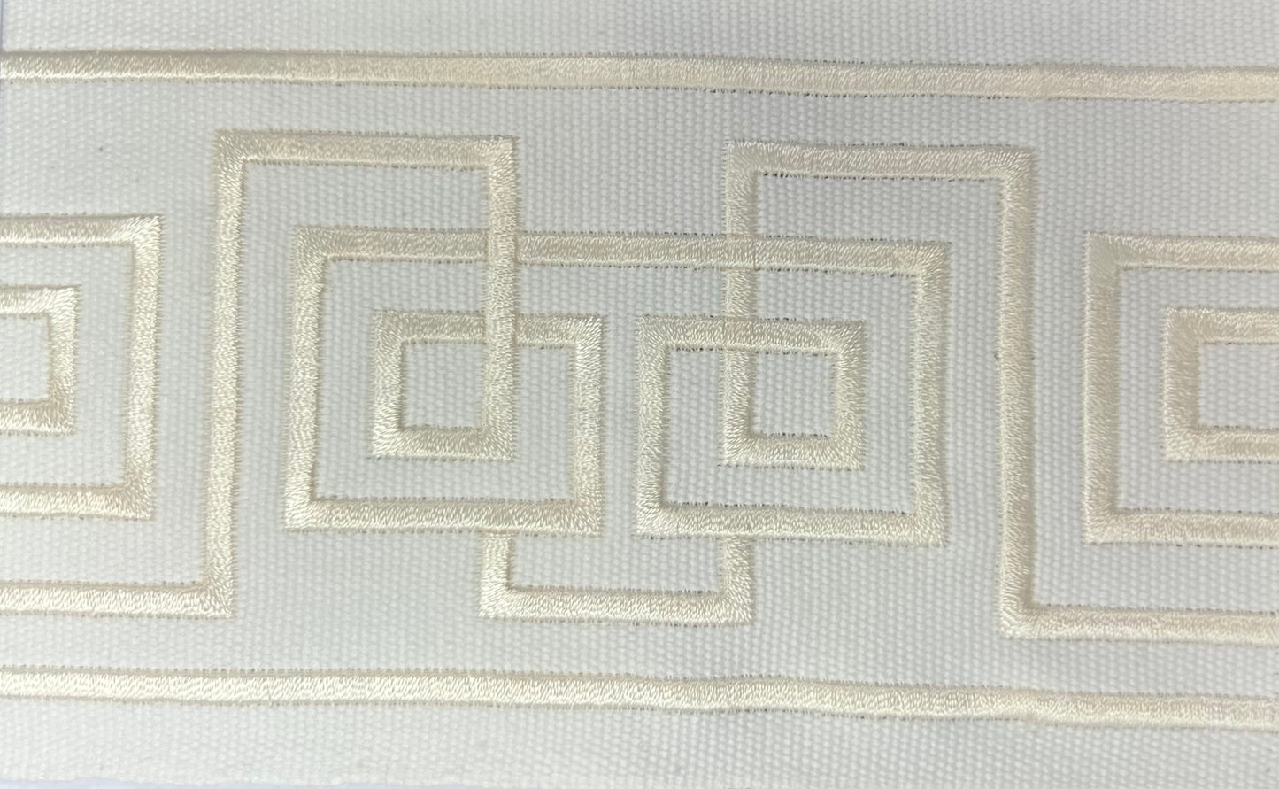 300 Aria 4" Embroidered Geometric / Greek Key Tape