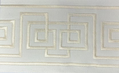 300 Aria 4" Embroidered Geometric / Greek Key Tape