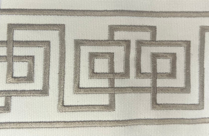 300 Aria 4" Embroidered Geometric / Greek Key Tape