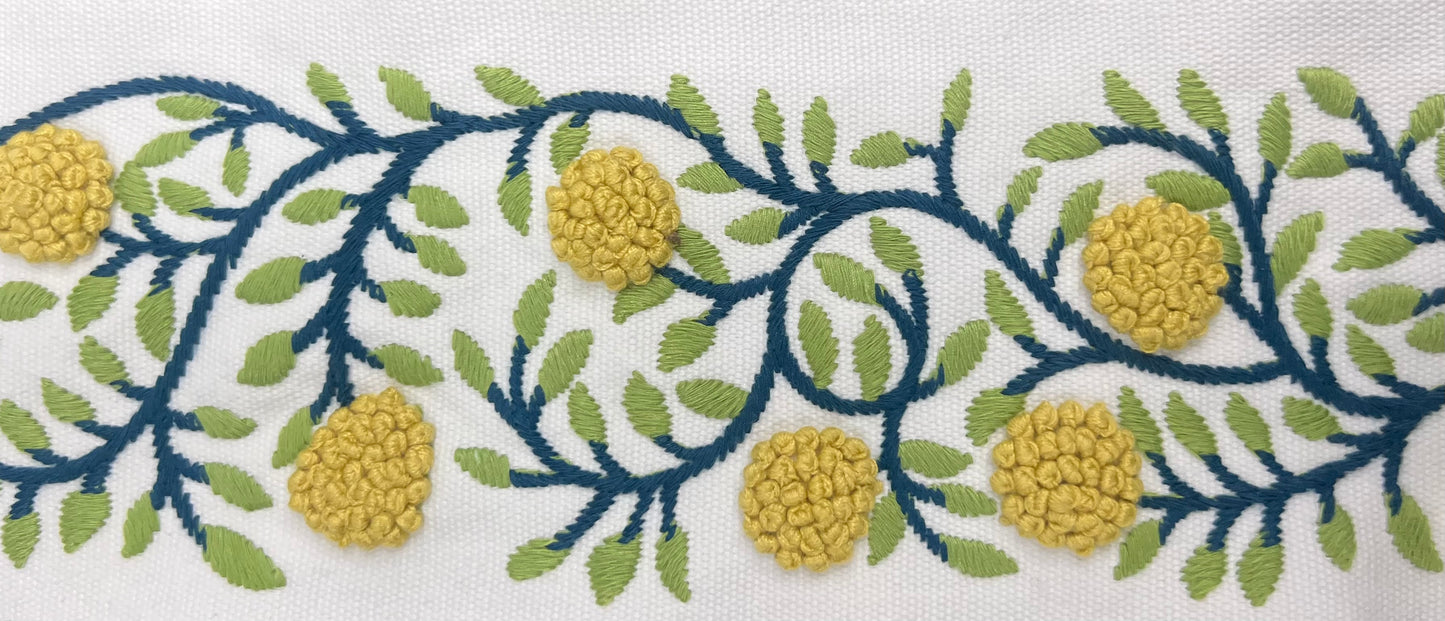 300 Cleo 4" Embroidered Botanical Tape Trim
