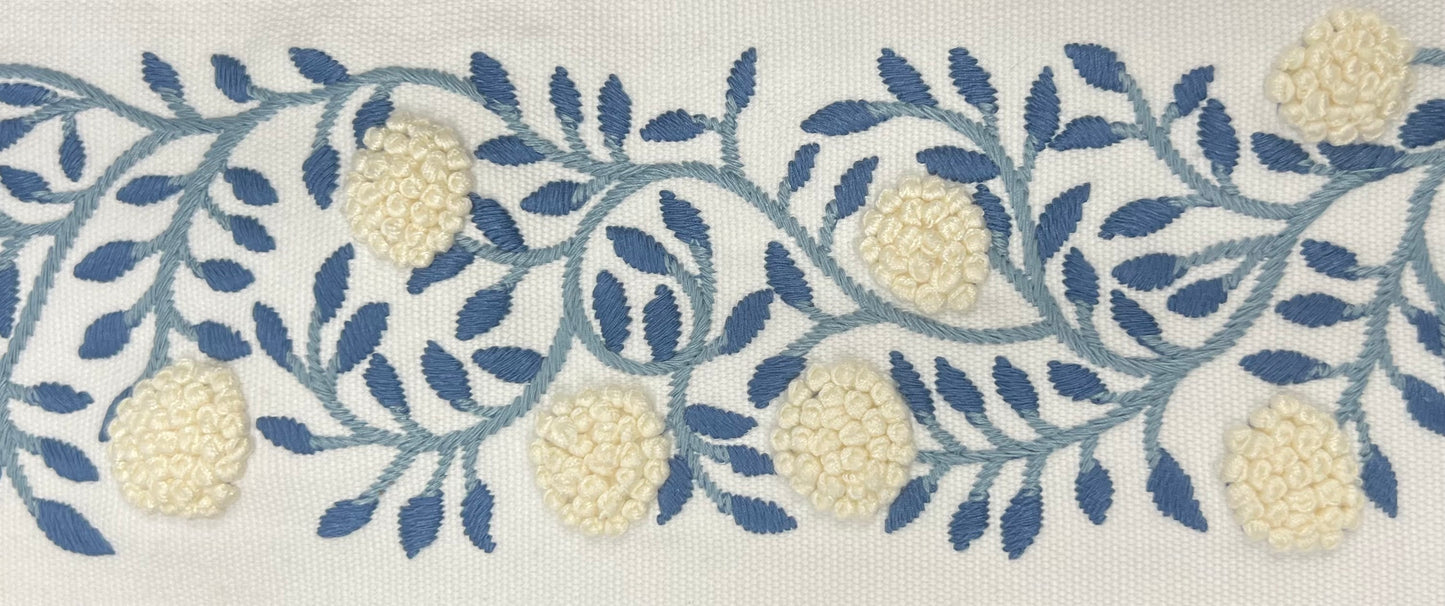 300 Cleo 4" Embroidered Botanical Tape Trim
