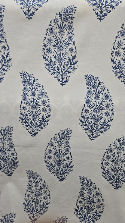 Zahara Dutch Blue/White – 100% Cotton Designer Fabric