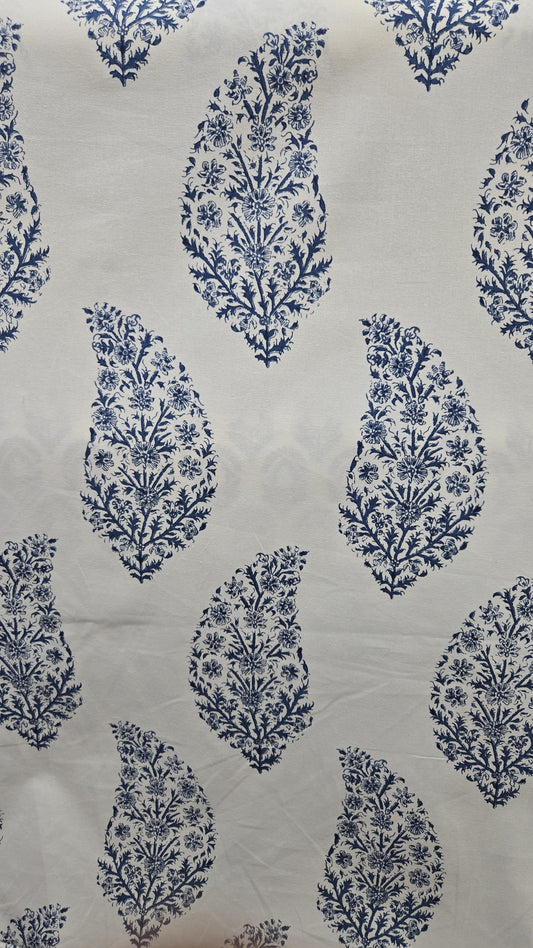Zahara Dutch Blue/White – 100% Cotton Designer Fabric