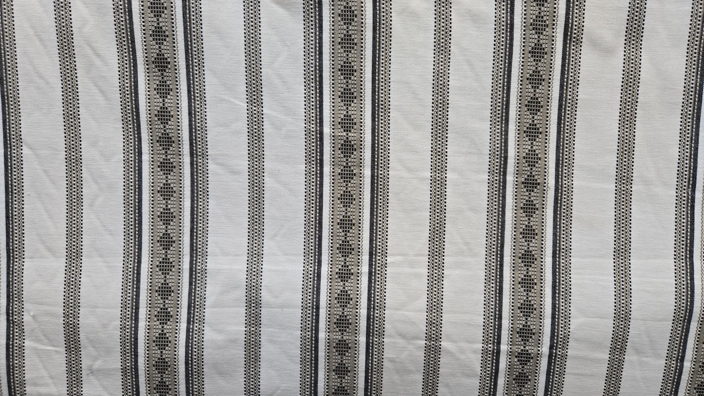 Roma Stripe Flax – 100% Cotton Woven Stripe Fabric