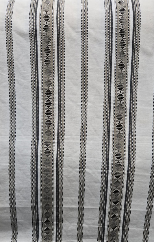 Roma Stripe Flax – 100% Cotton Woven Stripe Fabric