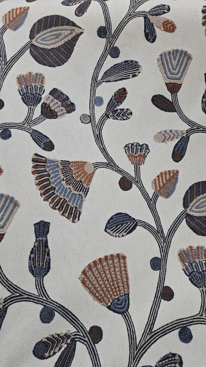 Rosabel Tapestry – Embroidered Floral Fabric (Poly-Linen Blend)