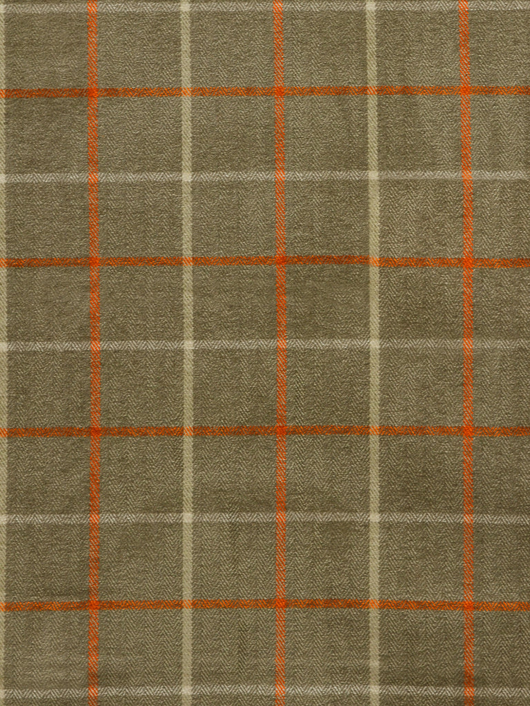 orange check fabric, check upholstery fabric, designer fabric
