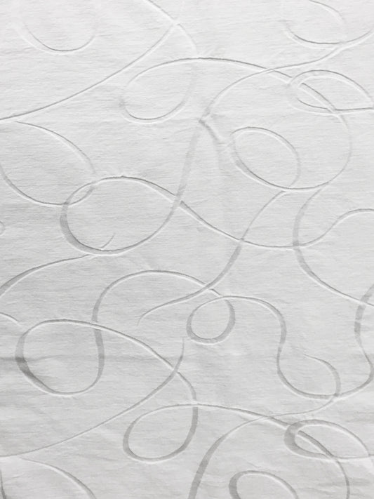 white matelasse fabric, white quilted fabric, white upholstery fabric