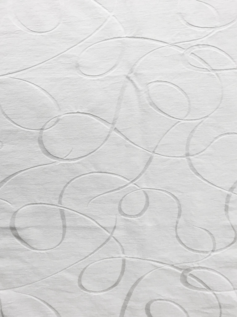 white matelasse fabric, white quilted fabric, white upholstery fabric