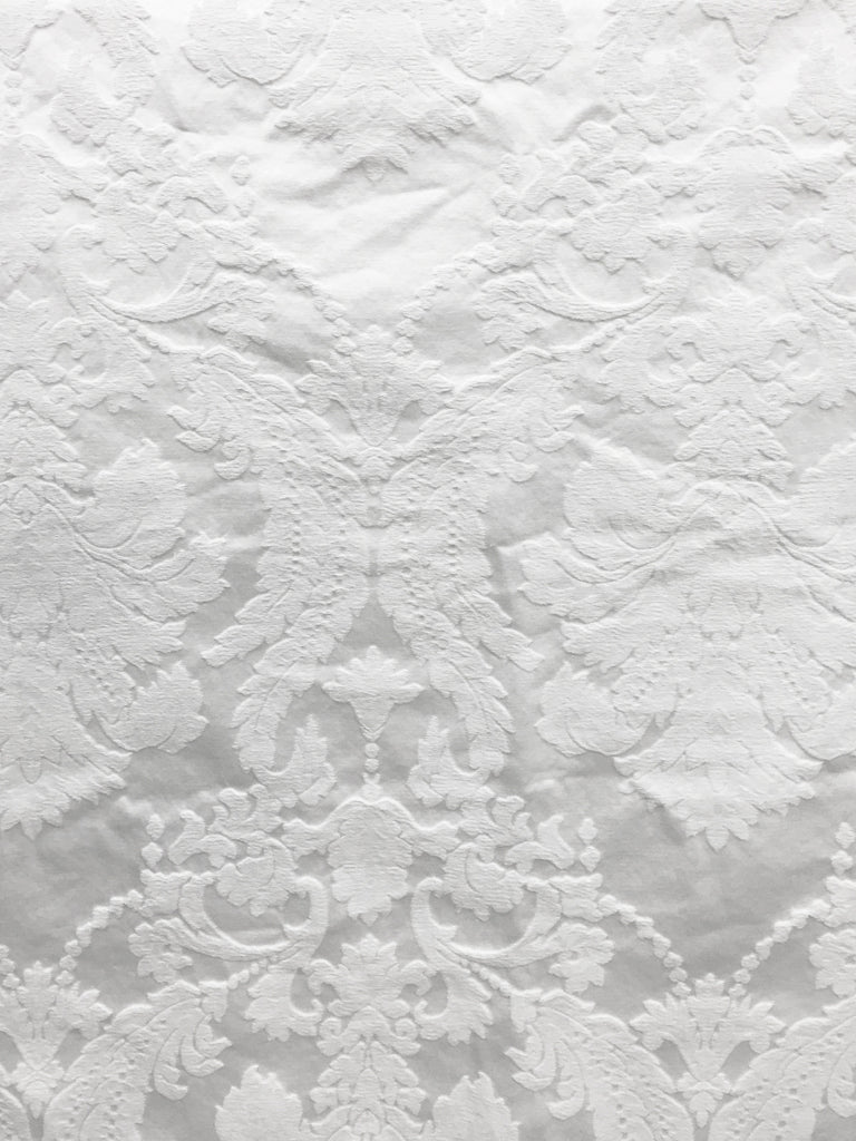 white matelasse fabric, white embossed fabric, white upholstery fabric