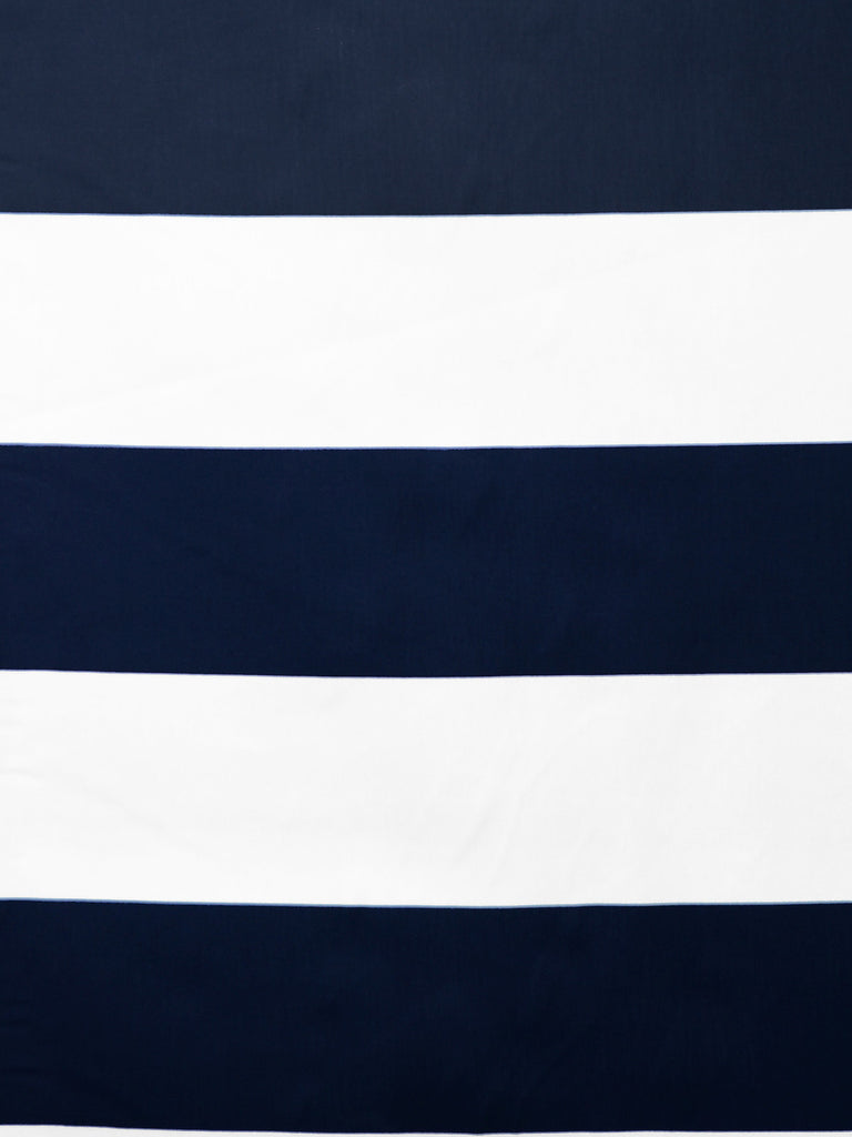 navy stripe print, indigo stripe print, blue wide stripe fabric