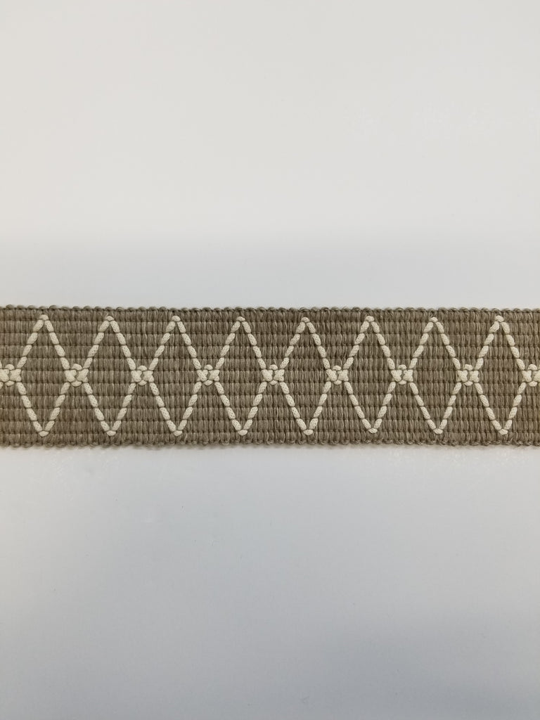 Trim: Upholstery Trim: Flanged: Twist: 20m x 18mm: Linen White -  Stephanoise - Groves and Banks