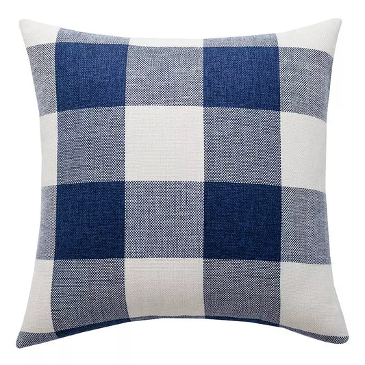 LARGE CHECK PLAID BLUE / WHITE